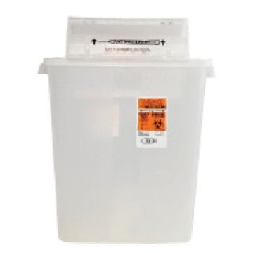 3 Gallon Novaplus&reg; Translucent Base Horizontal Entry Sharps Container - V8536