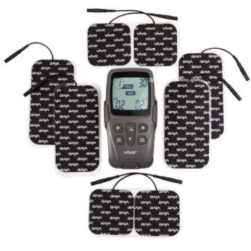 Vive EMS TENS Unit with 8 Electrode Pads and Belt Clip