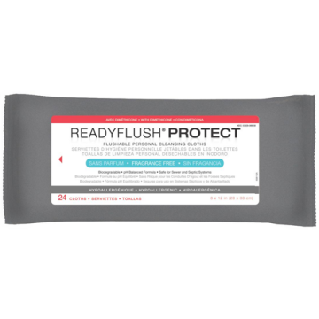 ReadyFlush PROTECT Flushable Personal Cleansing Cloths with Dimethicone