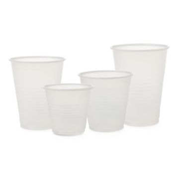 Medline Disposable Cold Plastic Drinking Cups - Transparent