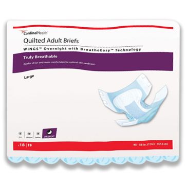 Wings Overnight Quilted Adult Briefs