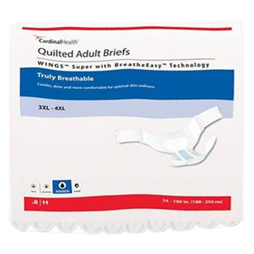Wings Super Quilted Bariatric Briefs Heavy Absorbency