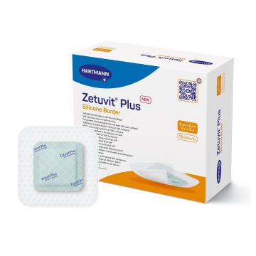 Box of Zetuvit Plus Silicone Border, 3x3 inch