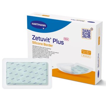 Zetuvit Plus Silicone Border, 6x10 inch