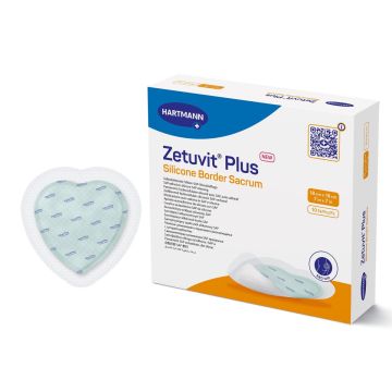 Zetuvit Plus Silicone Border Sacrum, 7x7 inch