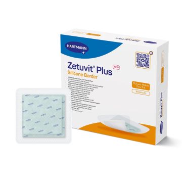Zetuvit Plus Silicone Border, 7x7 inch