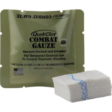 Combat gauze and packaging