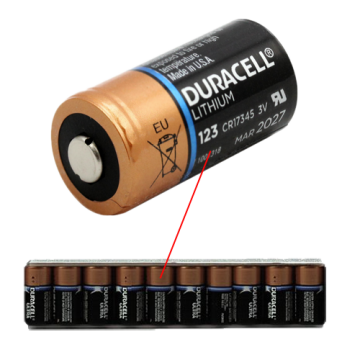 Zoll 8000-0807-01 Lithium Battery Duracell Ultra 123A Cell 3V - 10  Pack