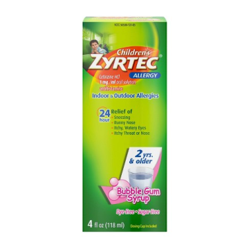 Children's Zyrtec Liquid 5 mg Allergy Relief Syrup