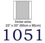 32 x 33 Inch, Transparent Incise Drape with Incise Area 23 x 33 Inch & Adhesive