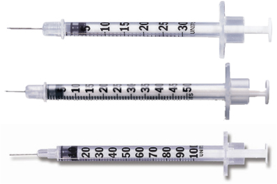 Sizes of Insulin Syringe