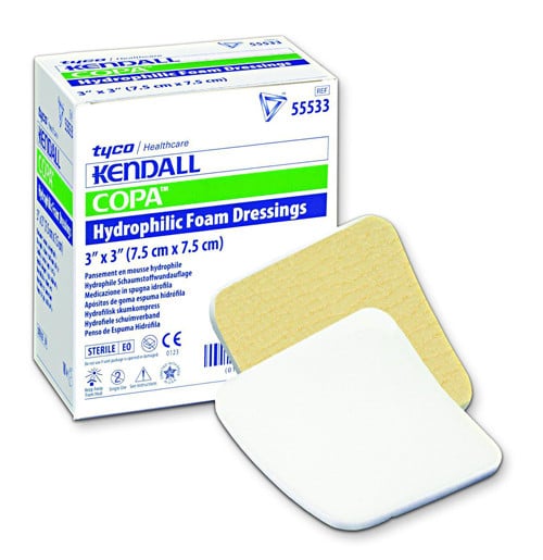 Covidien Kendall Copa Hydrophilic Foam Dressing 2, 3, 3.5, 4, 5, 6, 8