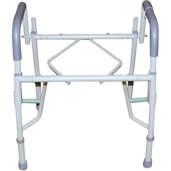Deluxe Bedside Commode Steel with Drop Arms and Padded Seat 11125PSKD