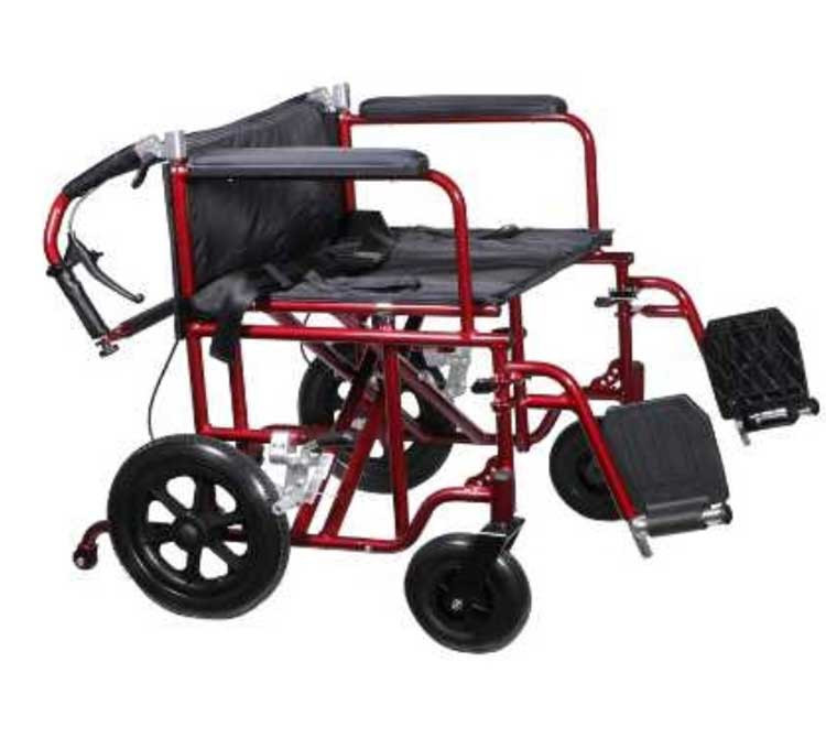 Drive Medical Bariatric Aluminum Transport Chair 22 Inch Seat Width