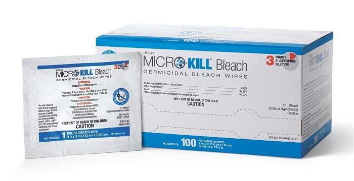 MedLine Micro-Kill Bleach Germicidal Bleach Wipes - MSC351420ANZ ...