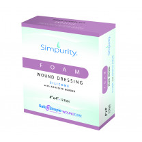 Simpurity Foam Wound Dressing Silicone with Adhesive Border