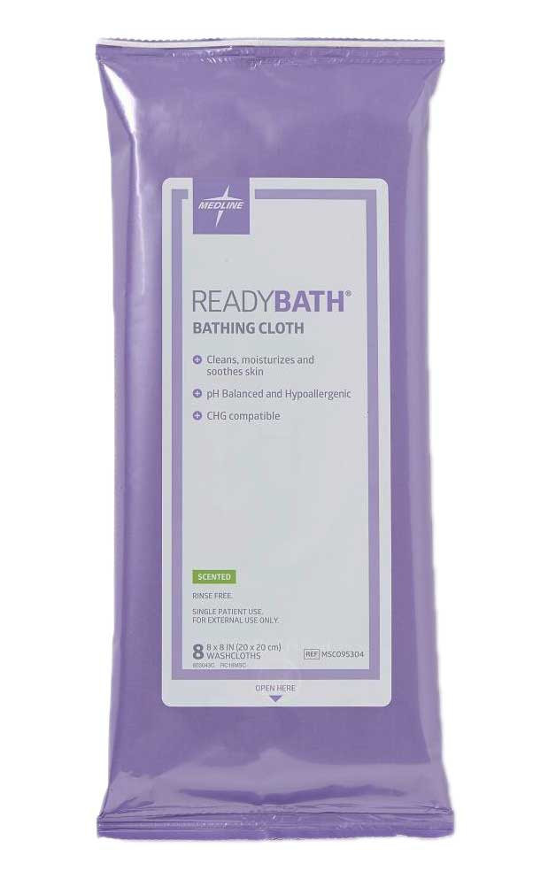 Medline ReadyBath Bathing Cloths Total Body Standard Weight