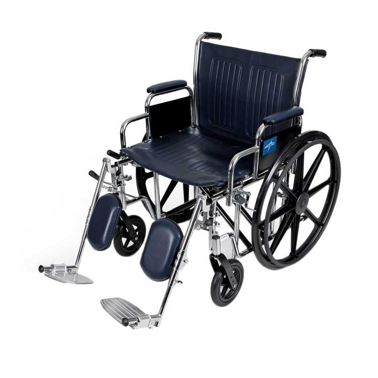 MedLine Extra-Wide Wheelchair - MDS806700, MDS806700FLA, MDS806750
