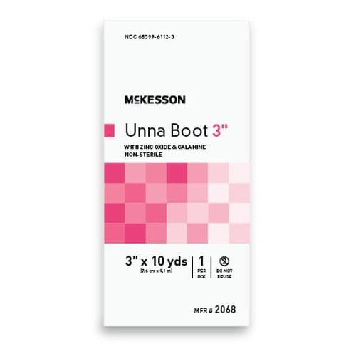 McKesson Cotton Unna Boot w/Zinc Oxide 3Inch x 10 Yard NonSterile 2068
