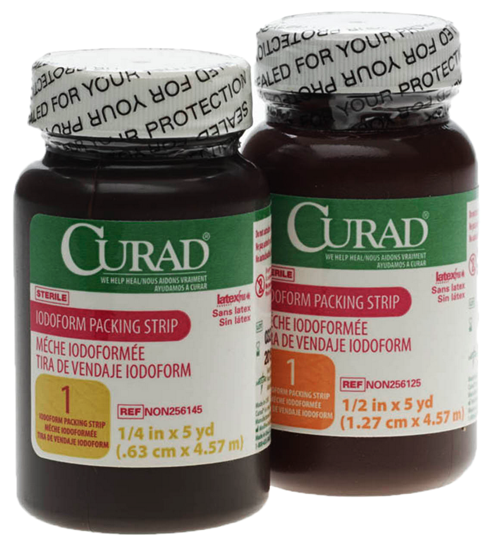 MedLine NON256015 CURAD Iodoform Gauze 1 in x 5 yd Packing Strips