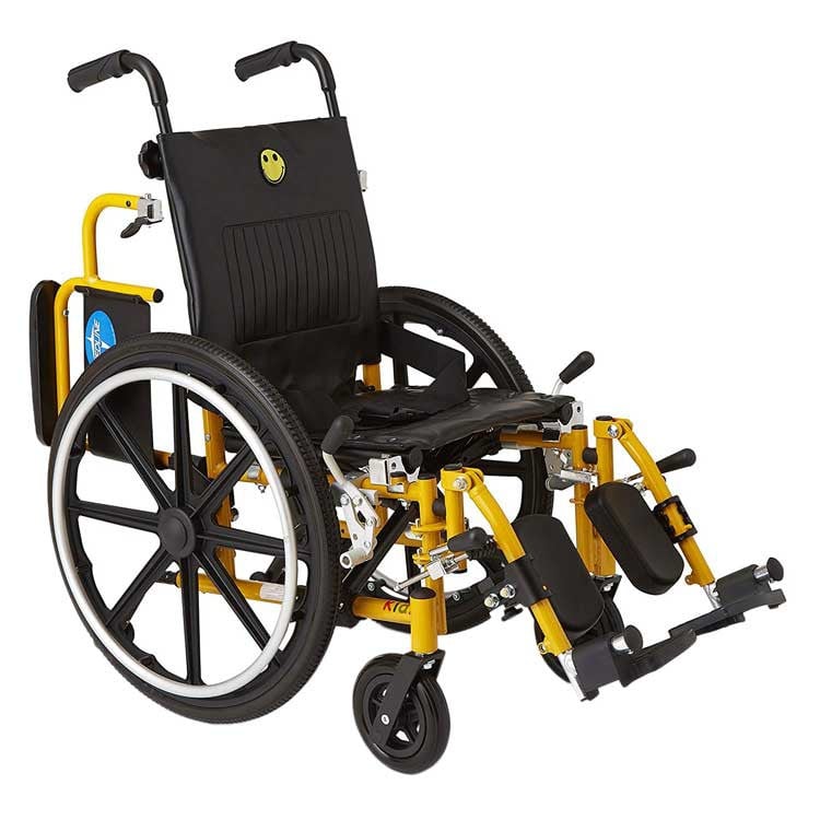 Medline KIDZ Pediatric Wheelchair, 14" Wide Seat, SwingBack Desk