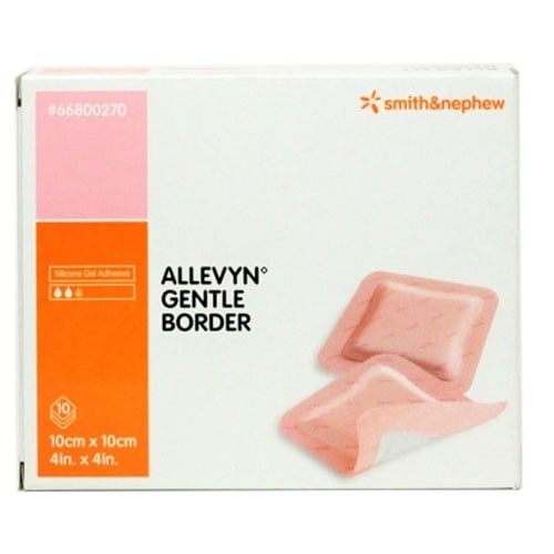 Smith & Nephew 66800270 Allevyn Gentle Border 4 x 4 Inch