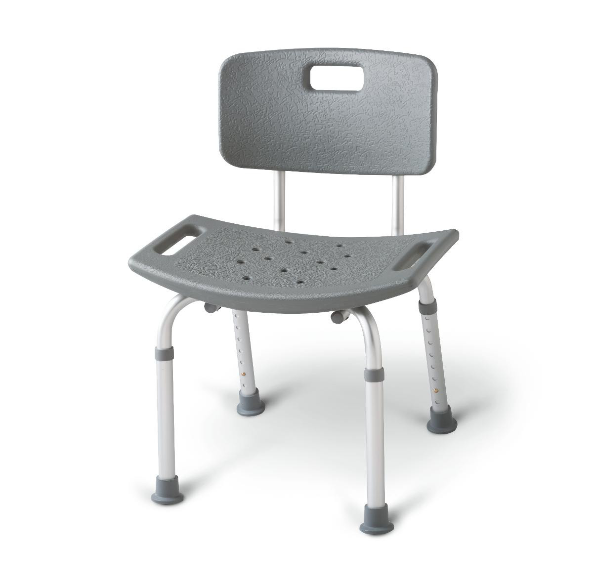 MedLine Aluminum Bath Benches with Back - Medline MDS89745R | Vitality