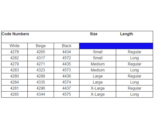 Covidien Ted Size Chart