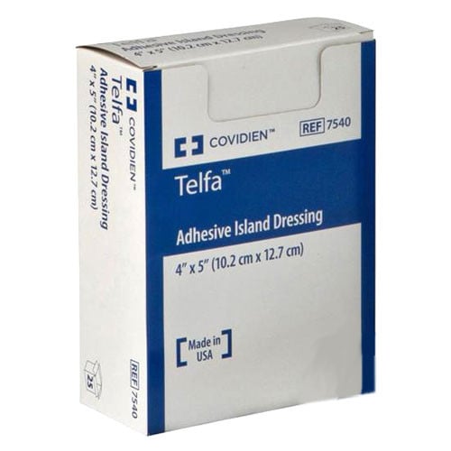 Covidien 7540 TELFA 4 x 5 Inch Adhesive Island Dressing Vitality
