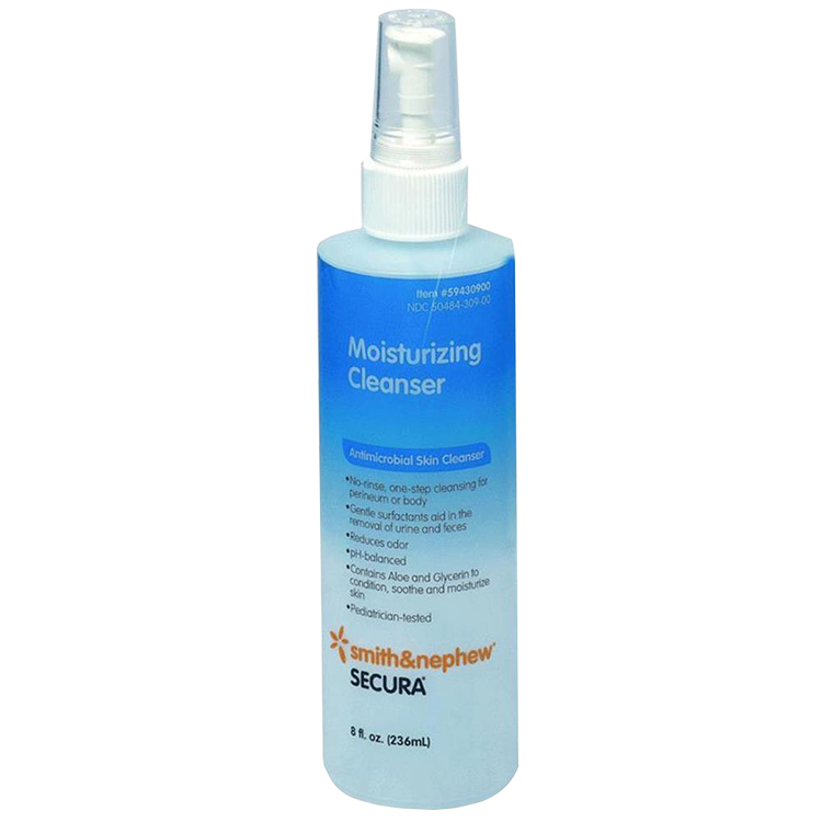 Secura Moisturizing Cleanser Smith and Nephew 4 or 8 oz. Spray Bottle