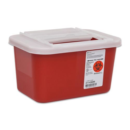 Covidien 1 Gallon Red SharpsAGator Sharps Container w/Slide Lid