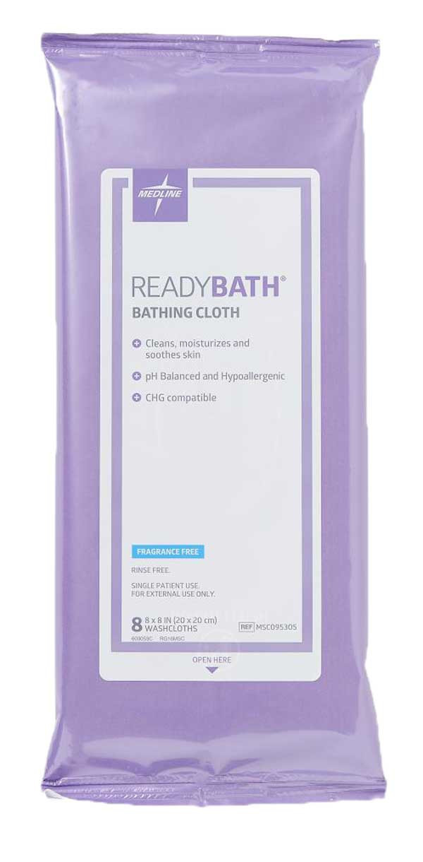 Medline ReadyBath Bathing Cloths Total Body Standard Weight