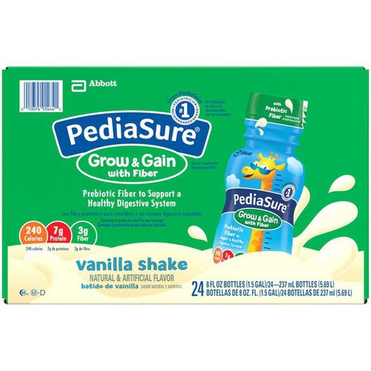 PediaSure Grow and Gain with Fiber Vanilla 8 oz. Bottles & Cans by