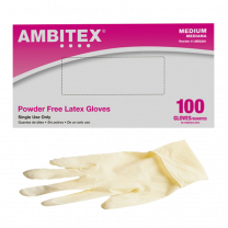 Ambitex Powder Free Latex Exam Gloves V200 Series - Non-Sterile