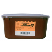 1 Gallon Red Medi-Pak Sharps Disposal Container with Horizontal Entry Lid 101-8703