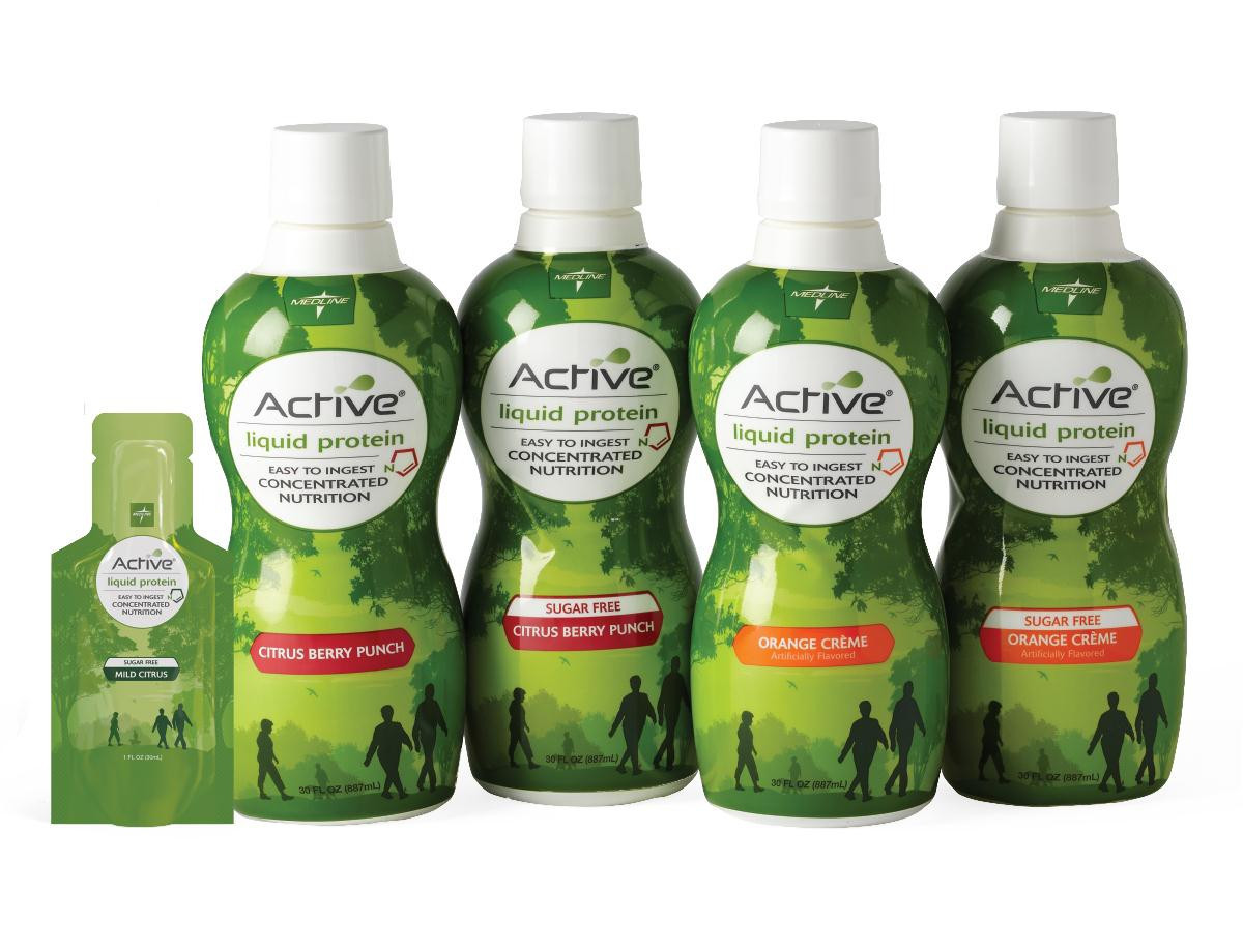 MedLine Active Liquid Protein Citrus Berry, Orange Vitality Medical