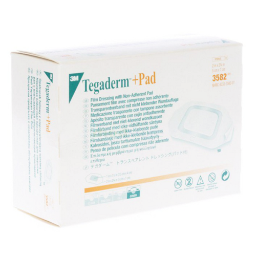 3M 3582 Tegaderm +Pad Transparent Dressing 2 x 23/4 Vitality Medical