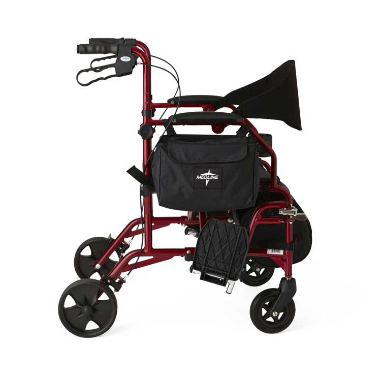 Medline Combination Rollator and Transport Chair, Desk ...