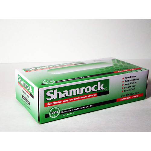 Shamrock Vinyl Examination Gloves Powder Free Non Sterile 20210 20212 20214 Vitality Medical