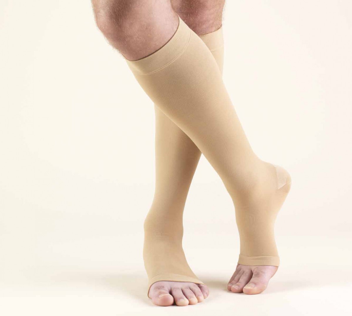 TRUFORM Classic Medical Knee High Support Stockings OPEN TOE 3040 mmHg