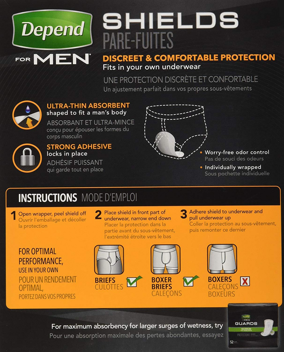 Depend Shields for Men 35641