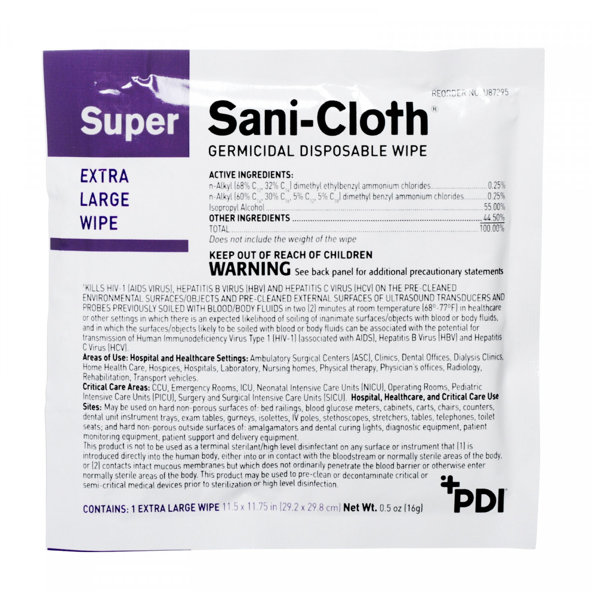 Pdi Super Sani Cloth Germicidal Disposable Wipes Canister Or Packets