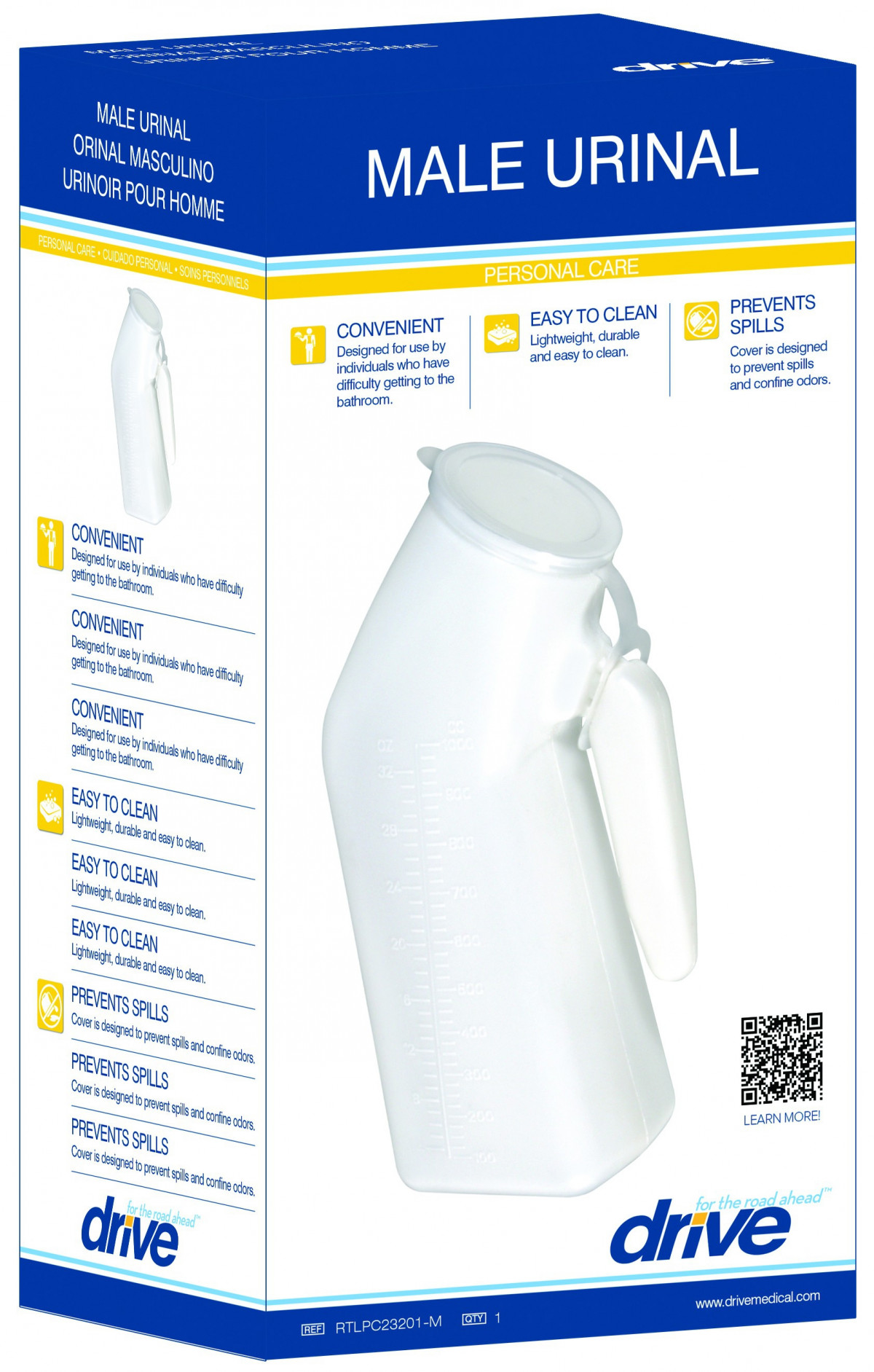 Drive Male Plastic Urinal Graduated - RTLPC23201-M ...
