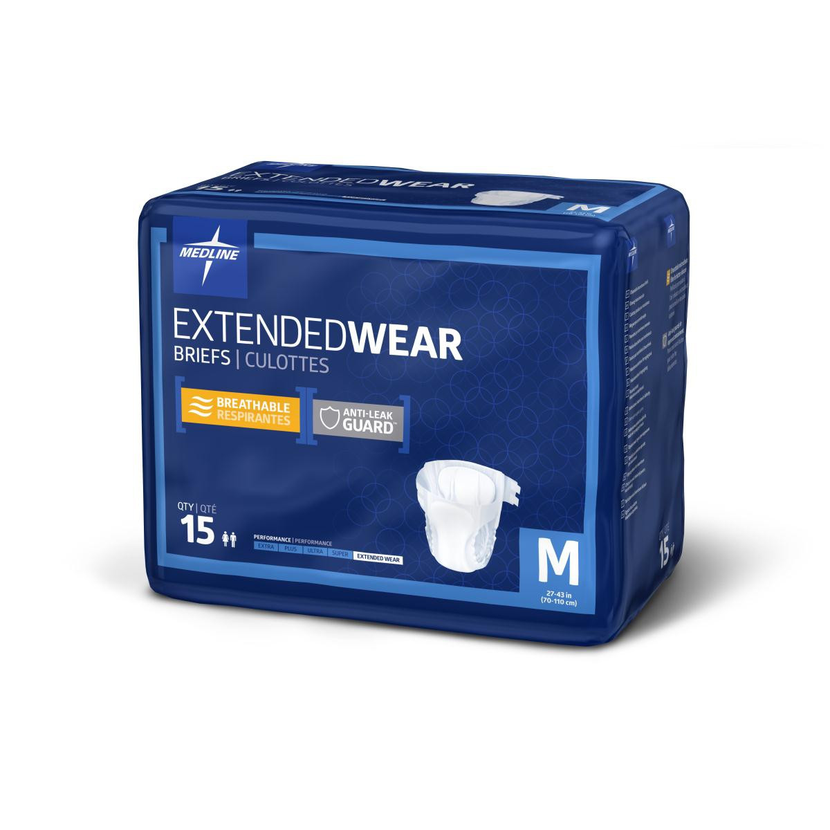 MedLine Extended Wear HighCapacity Adult Incontinence Briefs Medline MTB80200, MTB80300