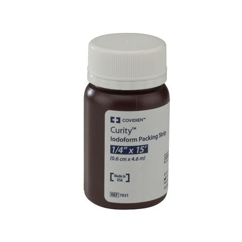 Covidien 7831 Curity Iodoform Packing Strip 1/4 in x 15 ft Sterile