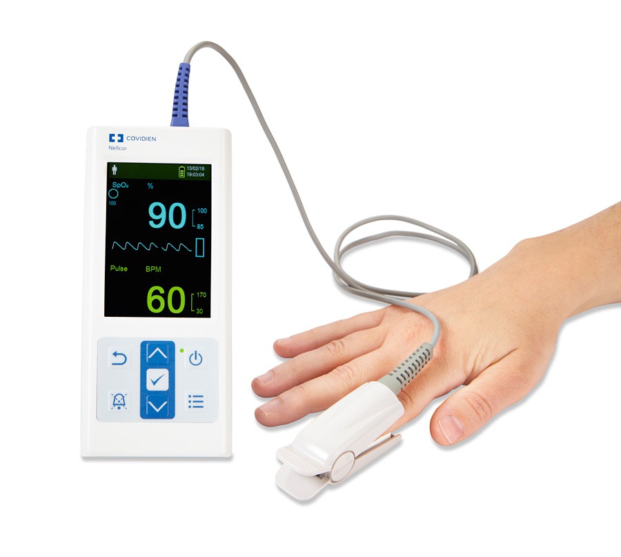 Covidien Nellcor PM10N Handheld Pulse Oximeter with Alarm