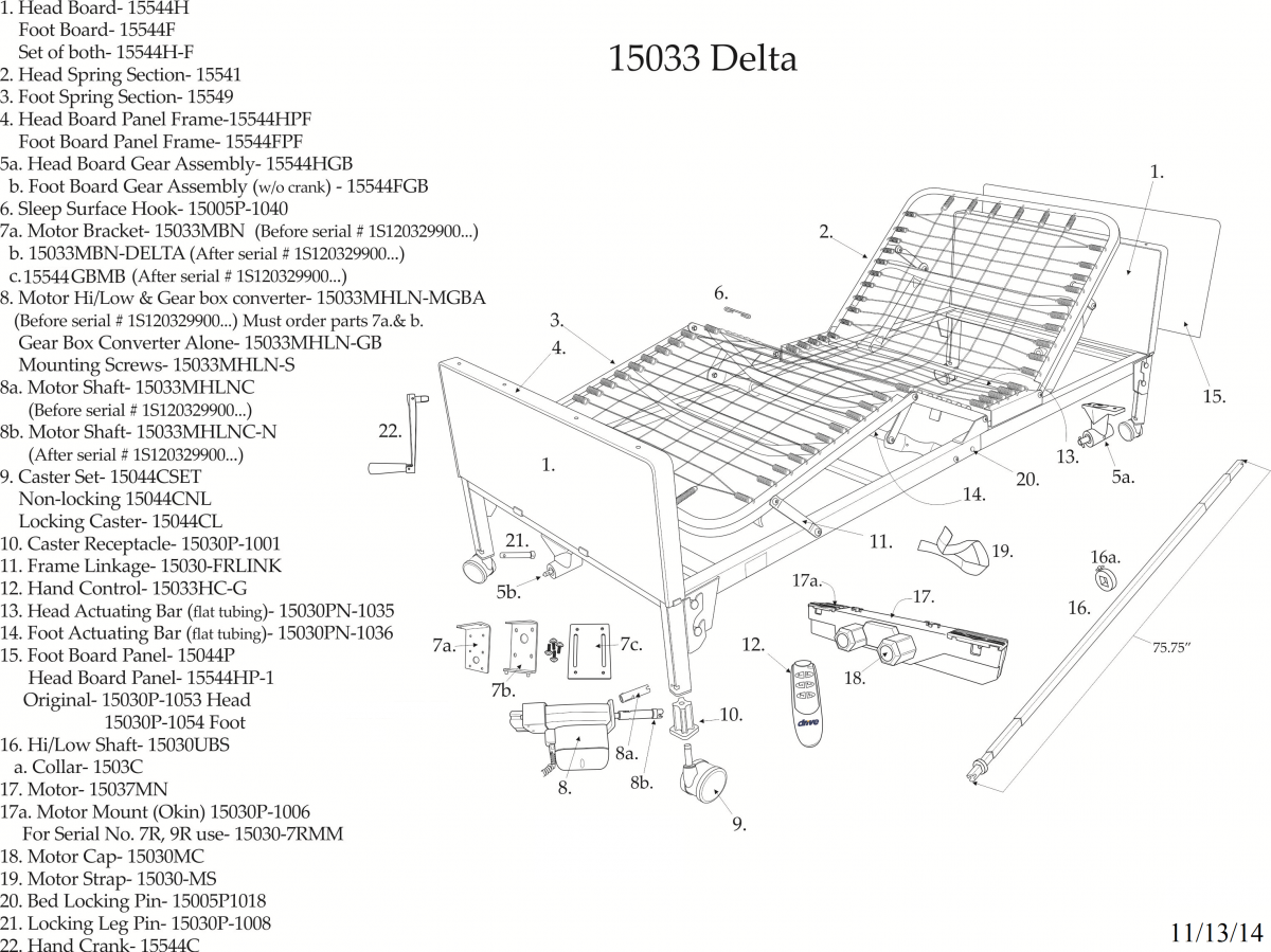 [Ships Free] Delta Ultra Light 1000 FULLELECTRIC Hospital Bed Drive