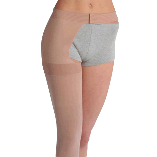 Juzo Soft 2001 Thigh High Compression Stockings w/ Hip Attachment OPEN TOE 20-30 mmHg