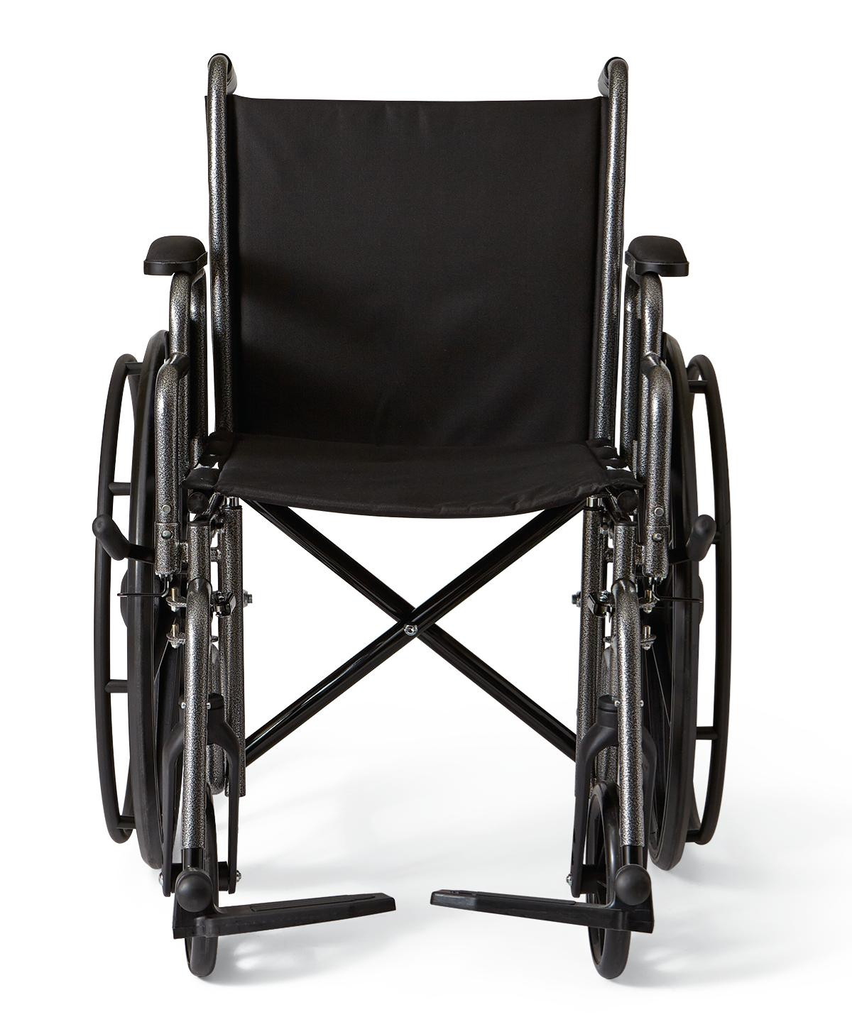 Medline Strong and Lightweight Wheelchair with Removable DeskLength Arms