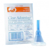 Mentor Clear Advantage Silicone Self-Adhering Male External Catheter with Aloe Vera
